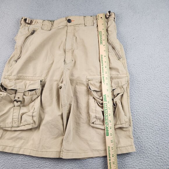 Vintage Bugle Boy Shorts Men's 38 Tan Baggy Skater Wide Leg 90s Retro Relaxed - Picture 4 of 11